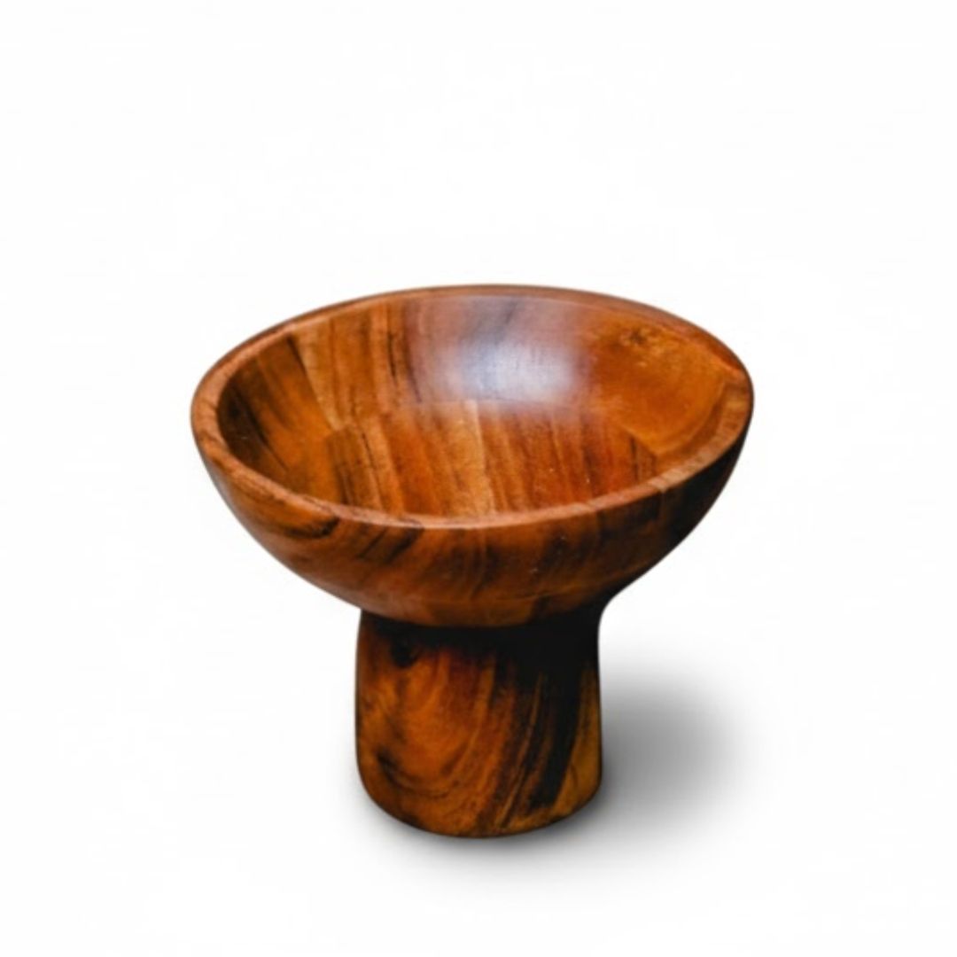 Acacia Wood Fruit Bowl for Elegant Dining